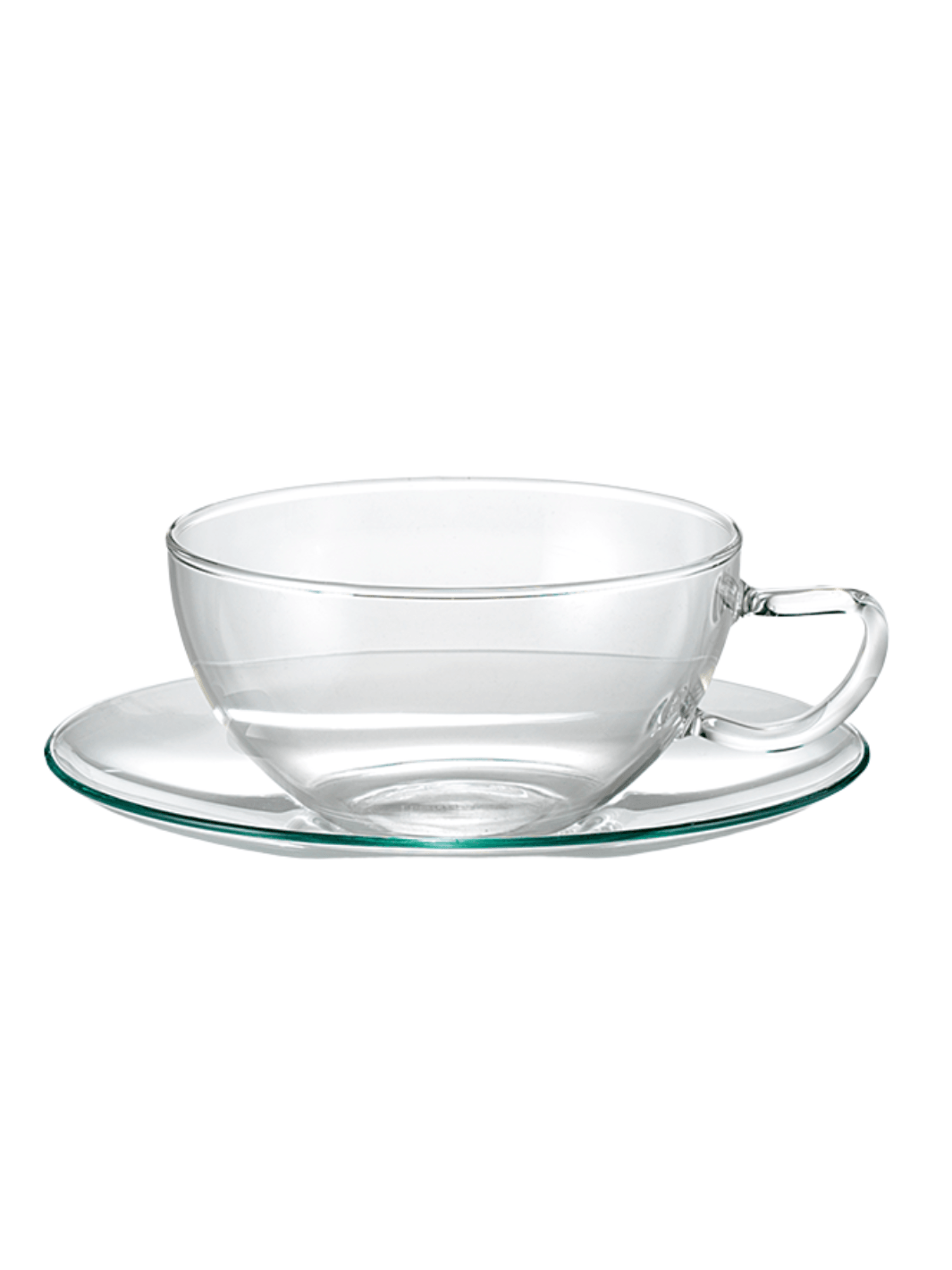 Tasse à thé en verre transparent + soucoupe (-20%) - Namsaa